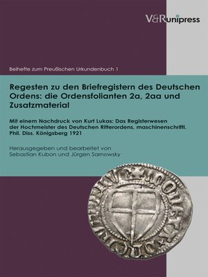 cover image of Regesten zu den Briefregistern des Deutschen Ordens